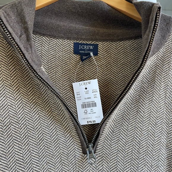 Brown J.Crew men’s sweater pullover - NWT - Picture 4 of 4